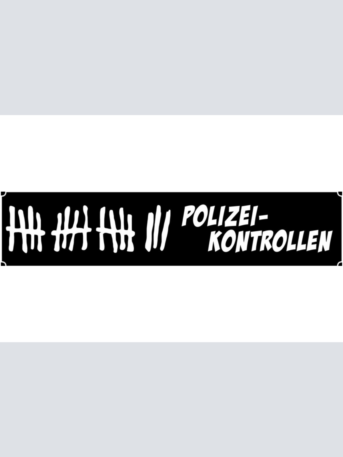 Schild Polizei Kontrollen Polizist Auto Fahndung Papiere 46 x 10 Blech od. Holz