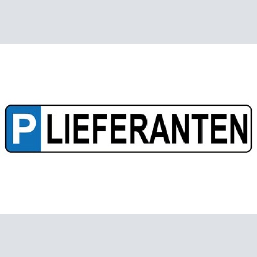 Schild lieferanten parkplatz parken zulieferer firma ware 46 x 10 blech od. holz