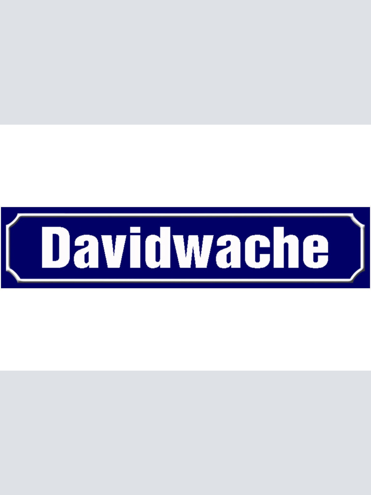 Schild Davidwache Polizei Hamburg Stadt Ort Platz Straße 46 x 10 Blech od. Holz