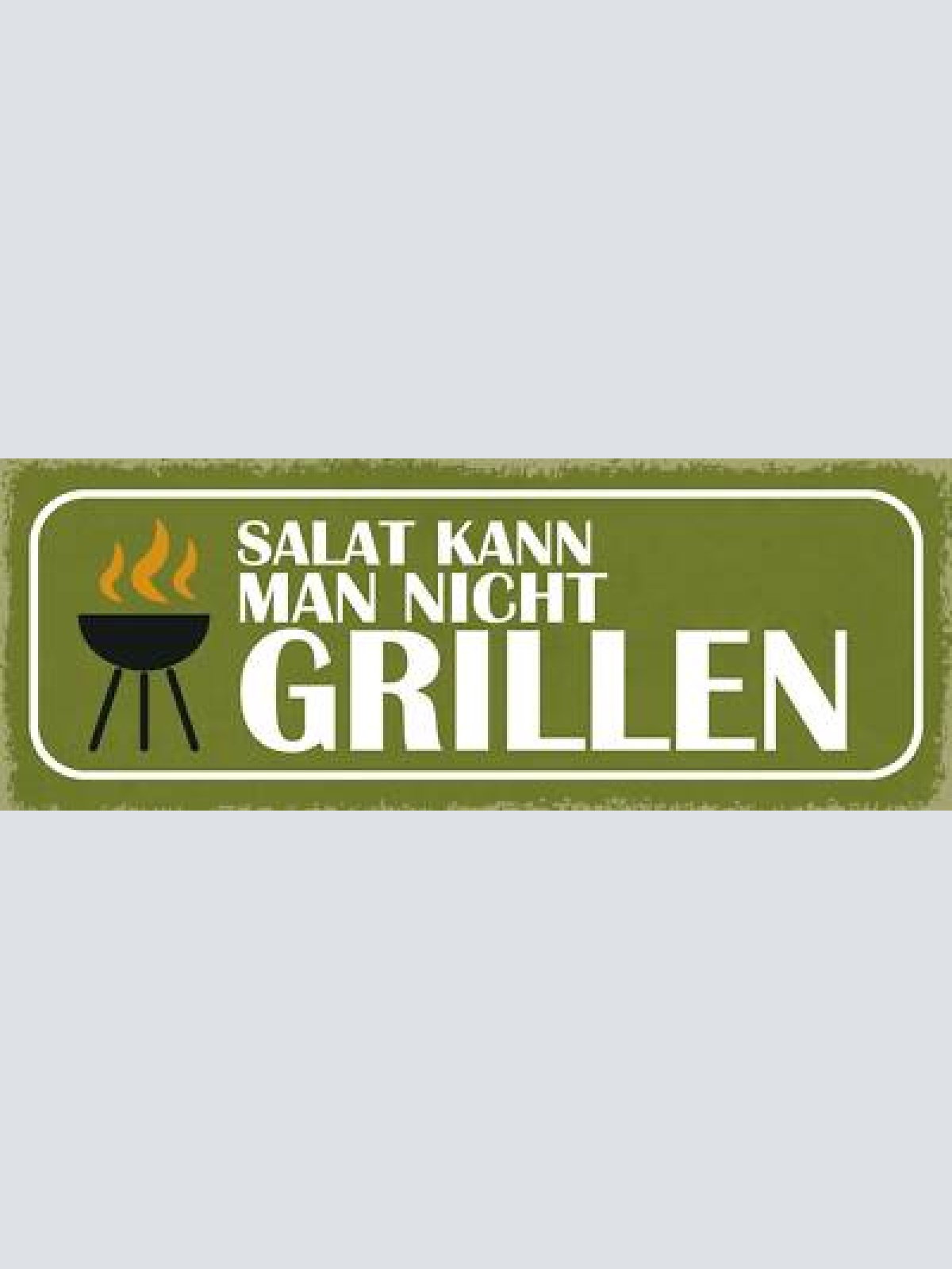 Schild salat kann man nicht grillen vegetarier griller grill 27x10 blech od.holz