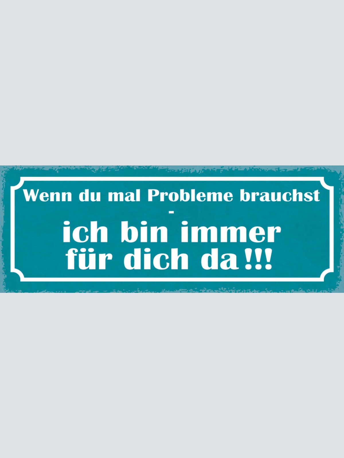 Schild Wenn Du Mal Probleme Brauchst Ich Bin Immer Für Dich Da Freunde 27x10