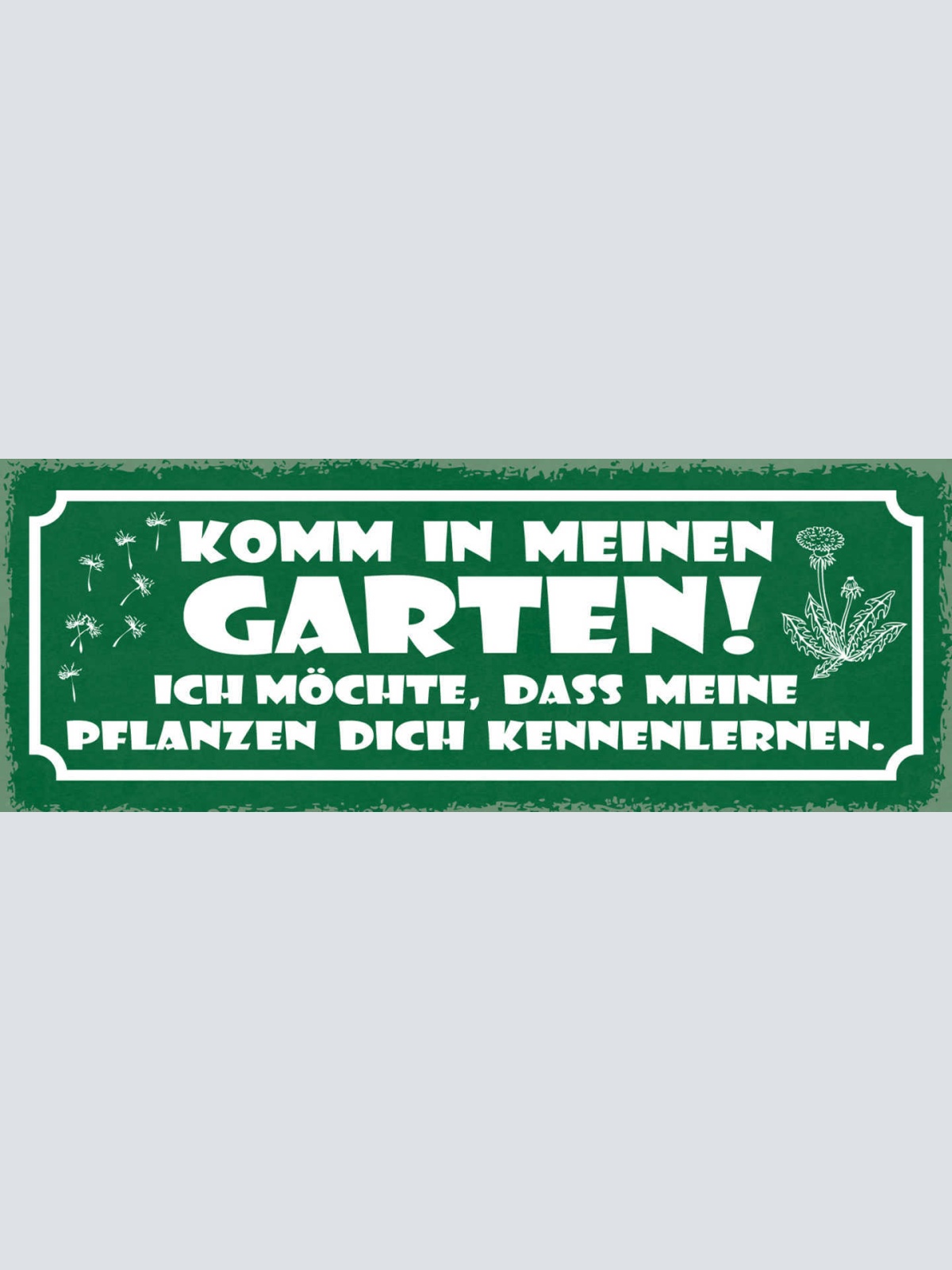Schild Komm In Meinen Garten Möchte Das Meine Pflanzen Dich Kennenlernen 27x10