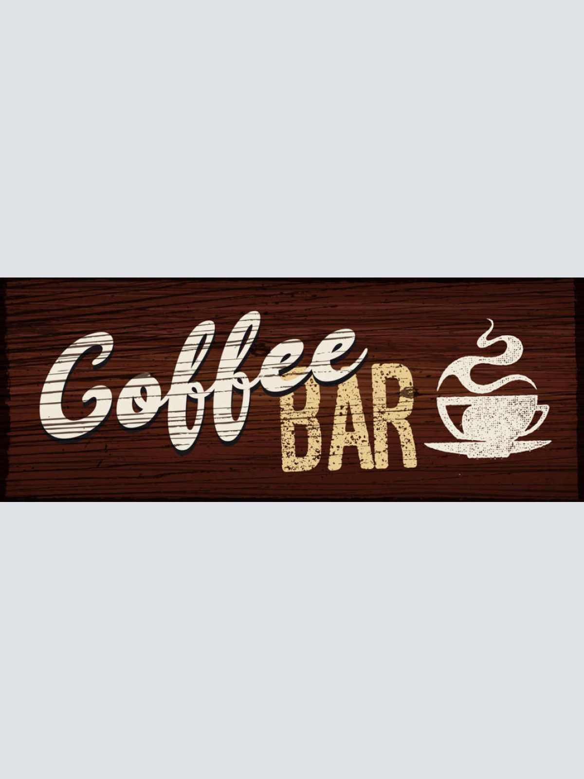 Schild Coffee Bar Kaffee Trinken Café Lokal Theke Diner 27x10 Blech od.Holz