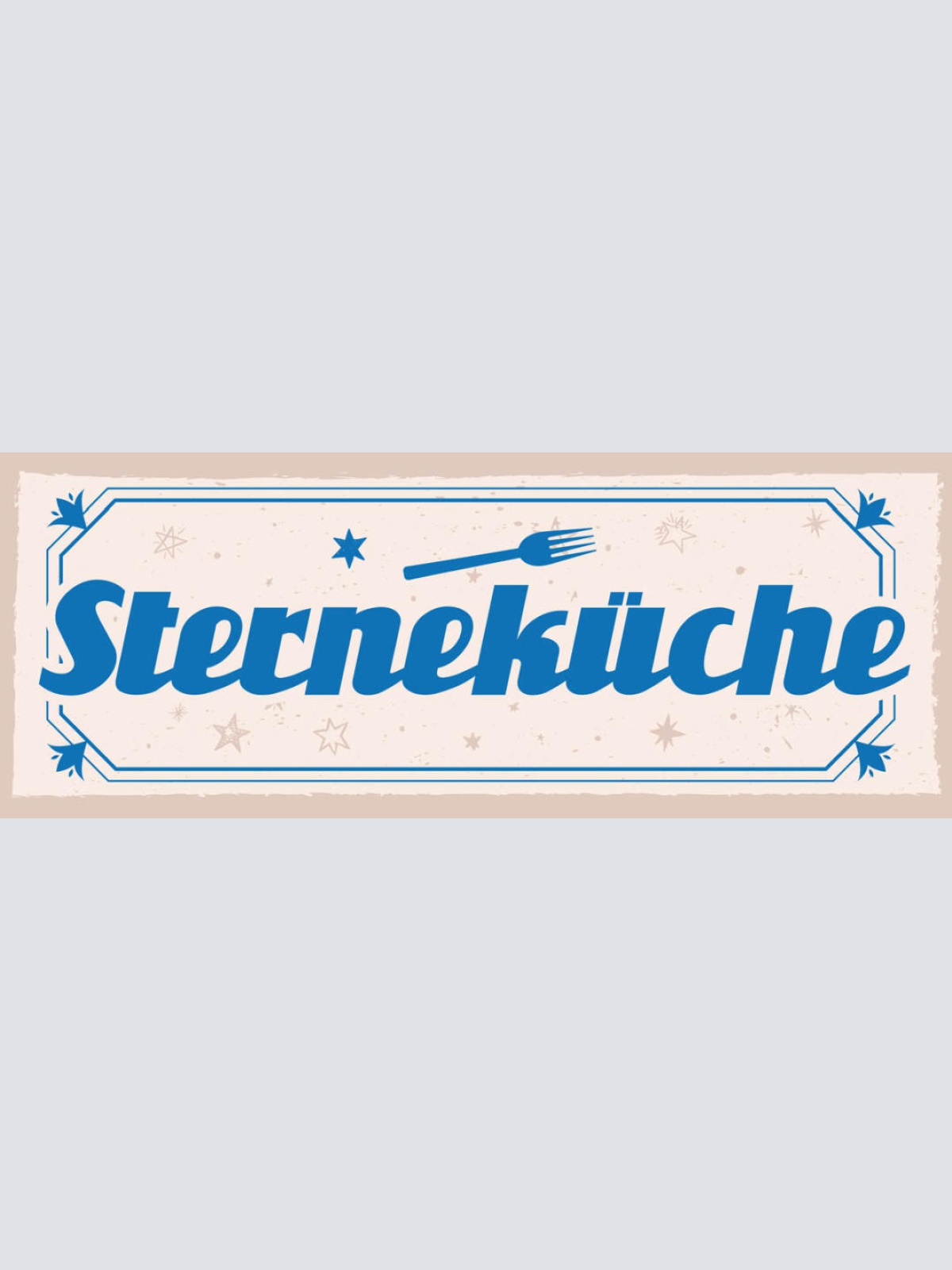 Schild Sterne Küche Koch Restaurant Kochen Zuhause Essen 27x10 Blech od.Holz