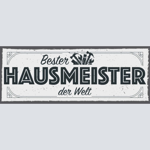 Schild Bester Hausmeister Der Welt Haus Wart Dienst 27x10 Blech od.Holz