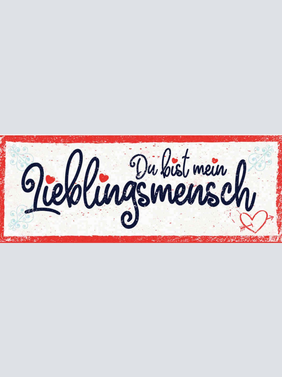 Schild Du Bist Mein Lieblingsmensch Liebling Liebe Beziehung 27x10 Blech od.Holz