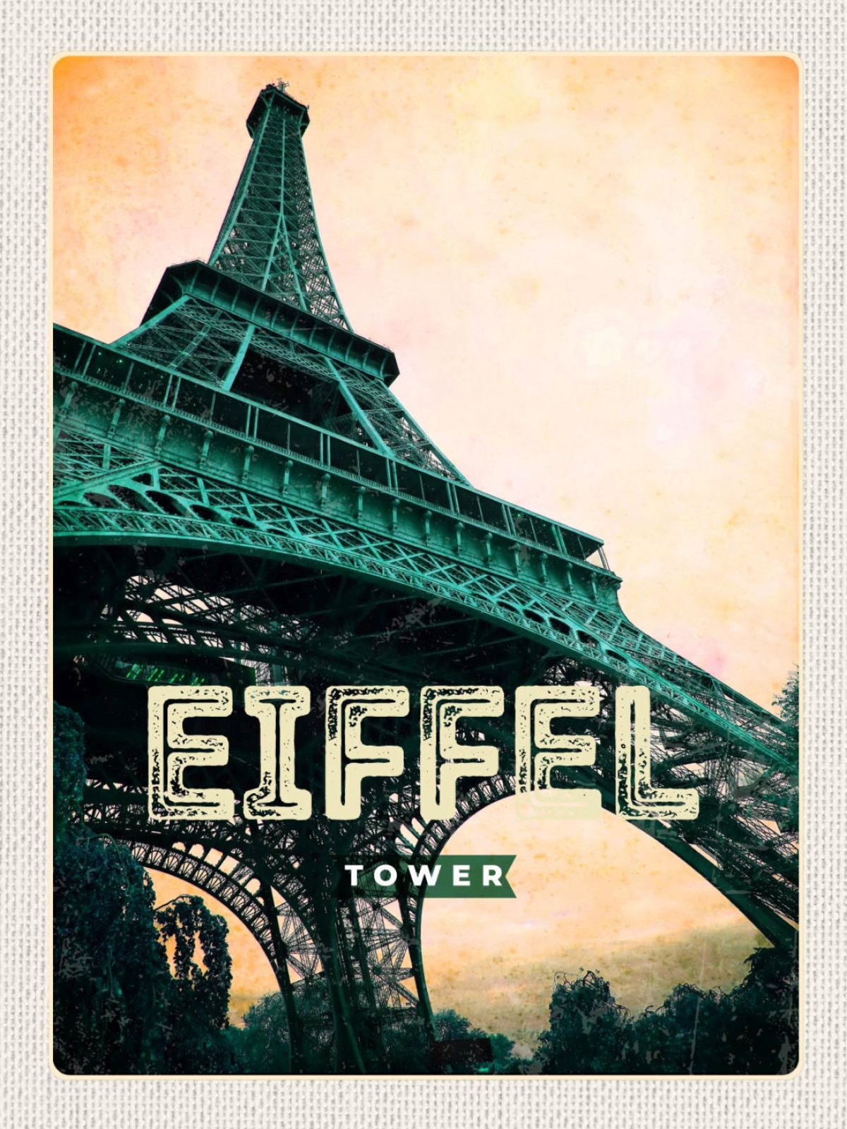 Schild Eiffel Tower Turm France Paris Frankreich 12x18 20x0 30x40 Blech od. Holz
