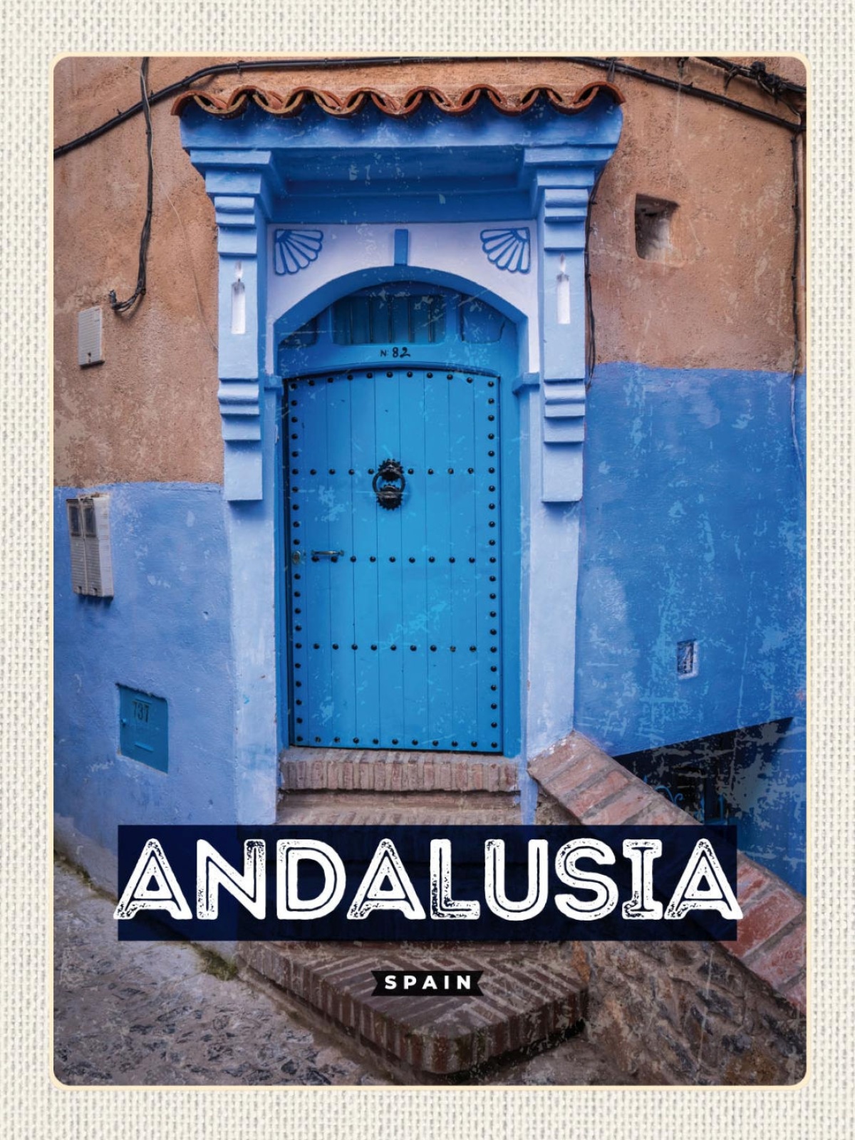 Schild Andalusia Andalusien Spain Spanien Haus Tür 12x18 20x30 30x40 Blech/Holz