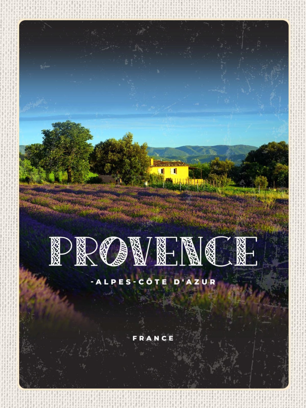 Schild Provence Alpes-Côte d'Azur France Frankreich 12x18 20x30 30x40 Blech/Holz