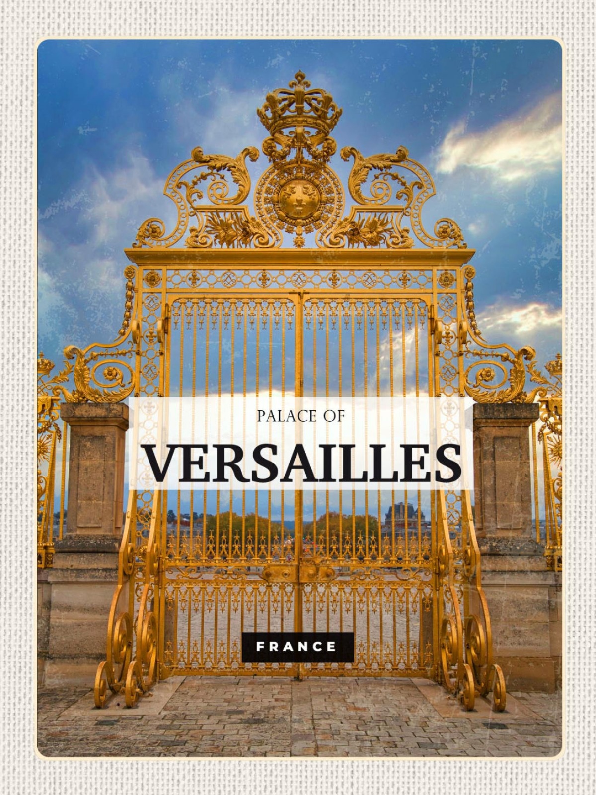Schild Palace Versailles France Frankreich Palast 12x18 20x30 30x40 Blech/Holz