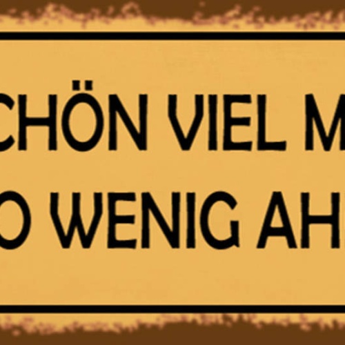 Schild Ganz Schön Viel Meinung Für So Wenig Ahnung Wissen 27 x 10 Blech od. Holz