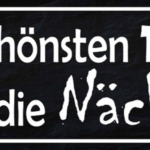Schild Die Schönsten Tage Sind Die Nächte Nacht Aktiv 27 x 10 Blech od. Holz