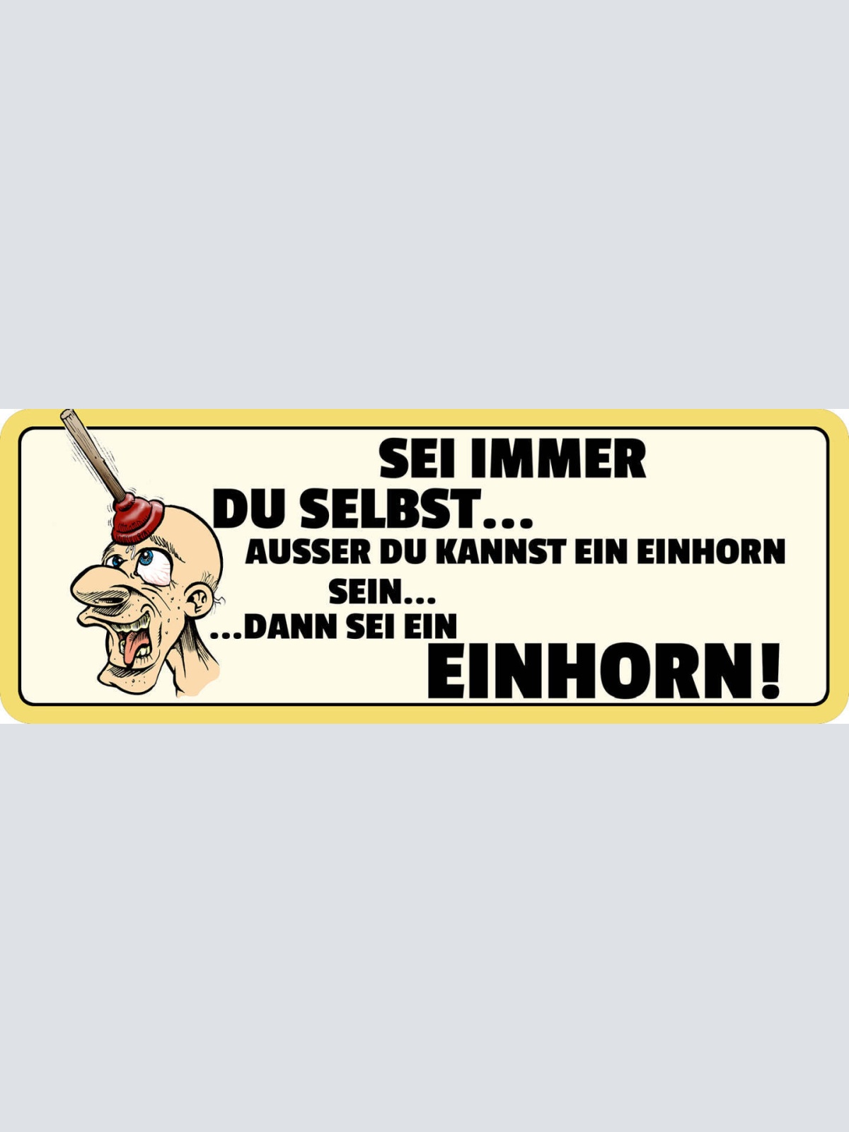 Schild Sei Immer Du Selbst Ausser Du Kannst Ein Einhorn Sein Dann Sei 27 x 10
