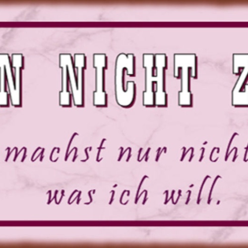 Schild Ich Bin Nicht Zickig Du Machst Nur Nicht Das Was Ich Will 27 x 10