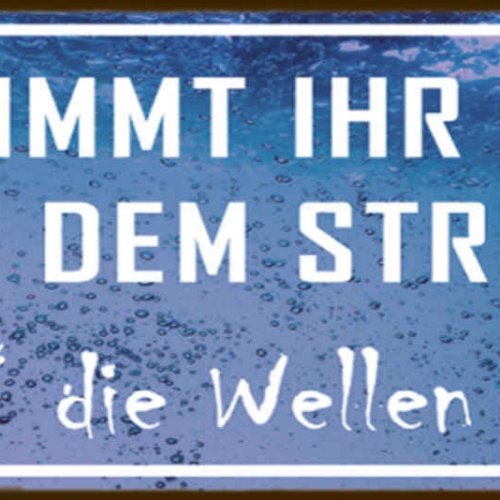 Schild Schwimmt Ihr Ruhig Mit Dem Strom Ich Werd Die Welle Nehmen 27 x 10