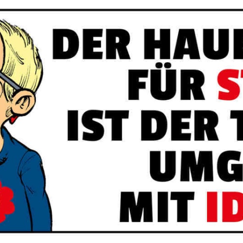 Schild Der Hauptgrund Für Stress Ist Der Tägliche Umgang Mit Idioten 27 x 10