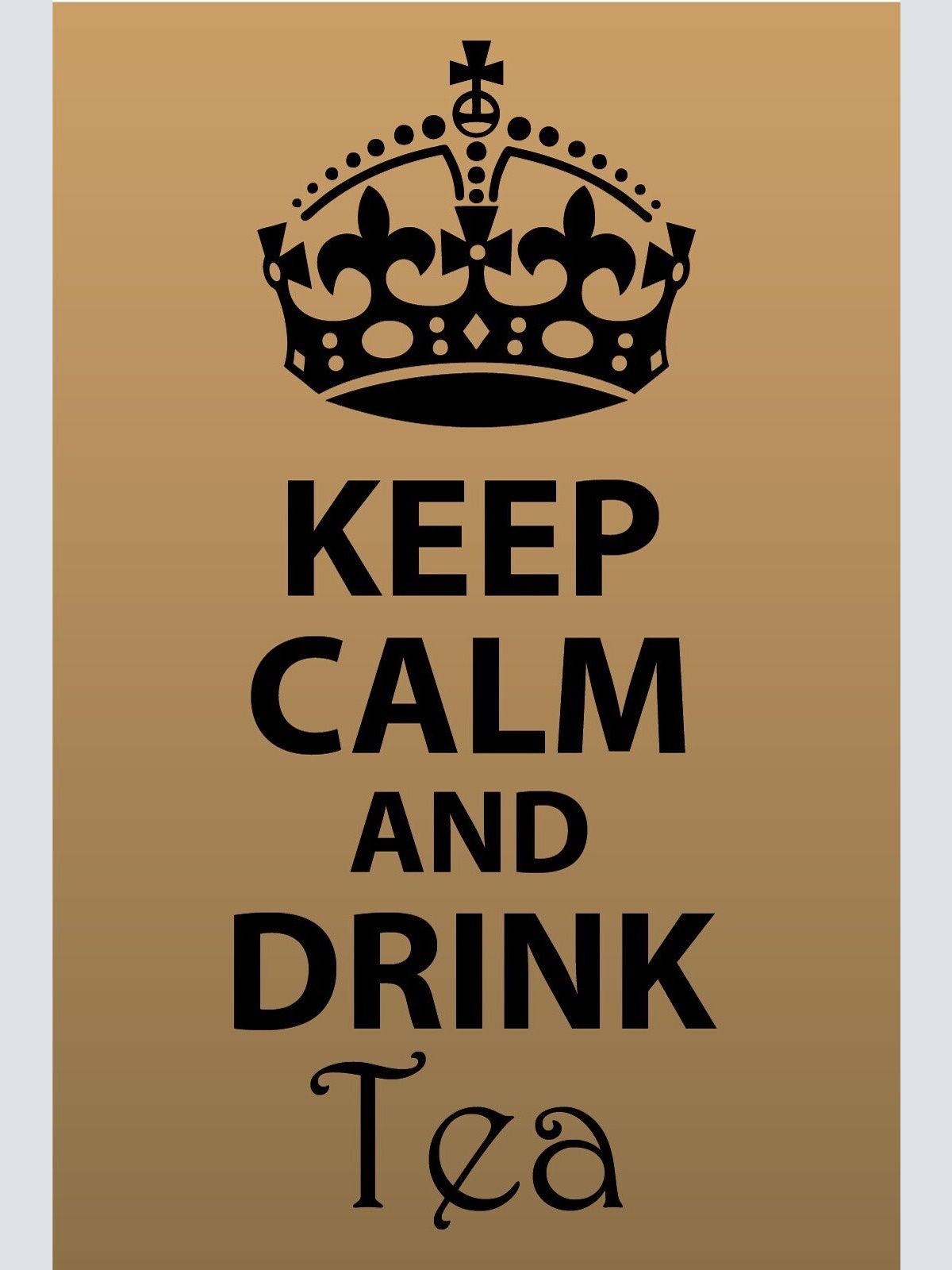Schild Keep Calm Drink Tea Tee trinken 12x18 / 20x30 / 30x40 Blech od. Holz