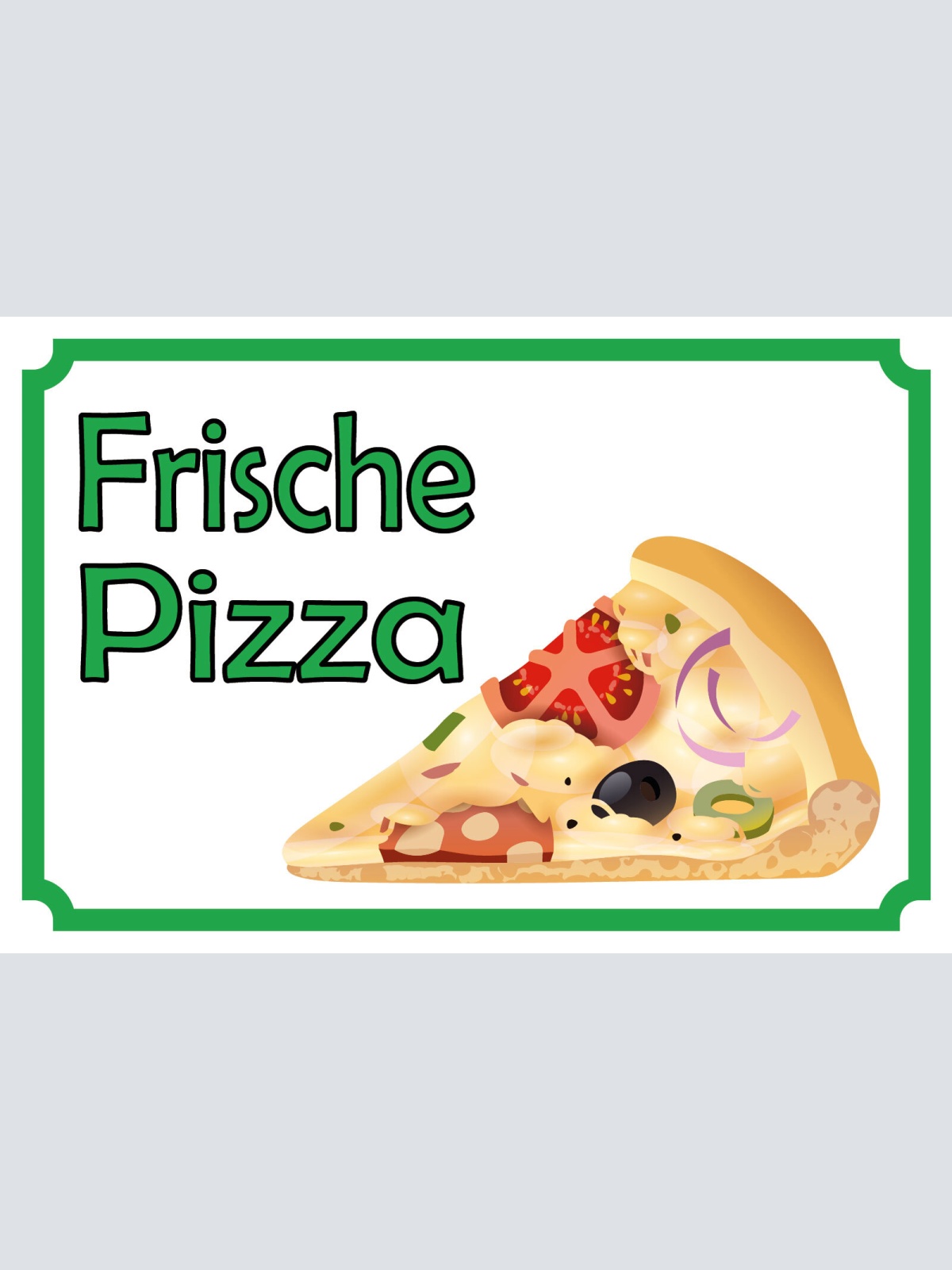Schild Frische Pizza Verkauf Stand Snacks 12x18 / 20x30 / 30x40 Blech od. Holz