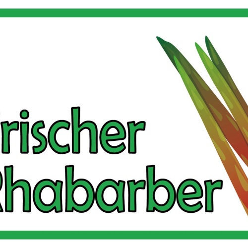 Schild Frischer Rhabarber Gemüse Verkauf 12x18 / 20x30 / 30x40 Blech od. Holz