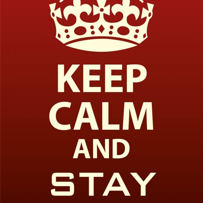 Schild Keep Calm Stay Strong Stark bleiben 12x18 / 20x30 / 30x40 Blech od. Holz
