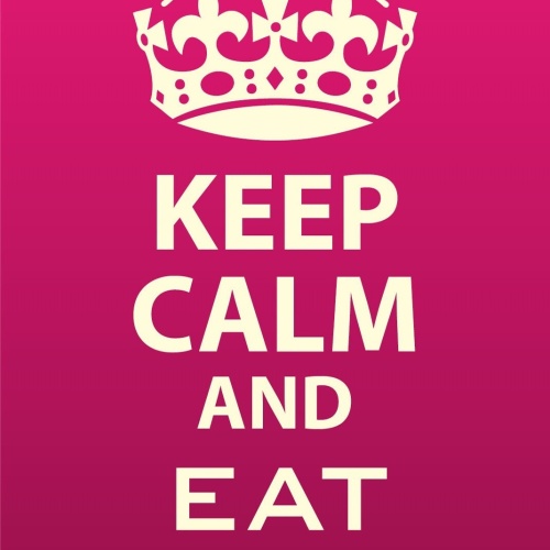 Schild Keep Calm Eat Cupcakes Kekse essen 12x18 / 20x30 / 30x40 Blech od. Holz