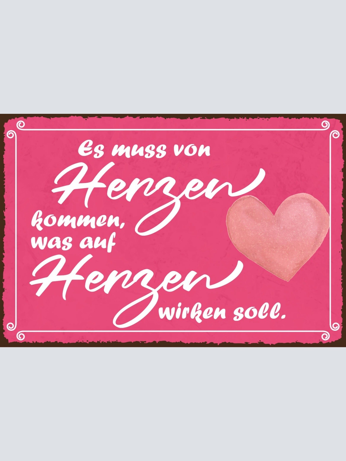 Nostalgie Schild Von Herzen Liebe Freunde 12x18 / 20x30 / 30x40 Blech od. Holz