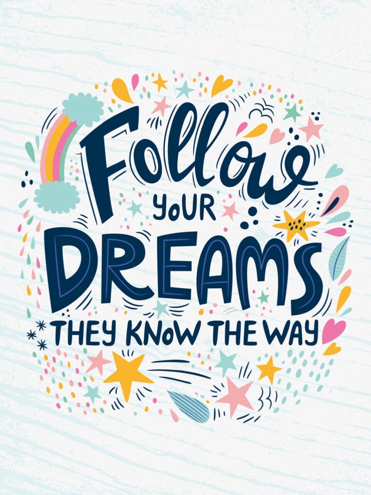 Schild Follow Your Dreams They Know The Way Träume 12x18 20x30 30x40 Blech/Holz