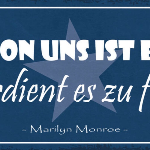 Schild Jeder Von Uns Ist Ein Star & Verdient Es Zu Funkeln Marylin Monroe 27x10