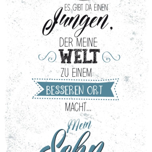 Schild Jungen Meine Welt Besseren Ort Mein Sohn 12x18 20x30 30x40 Blech/Holz