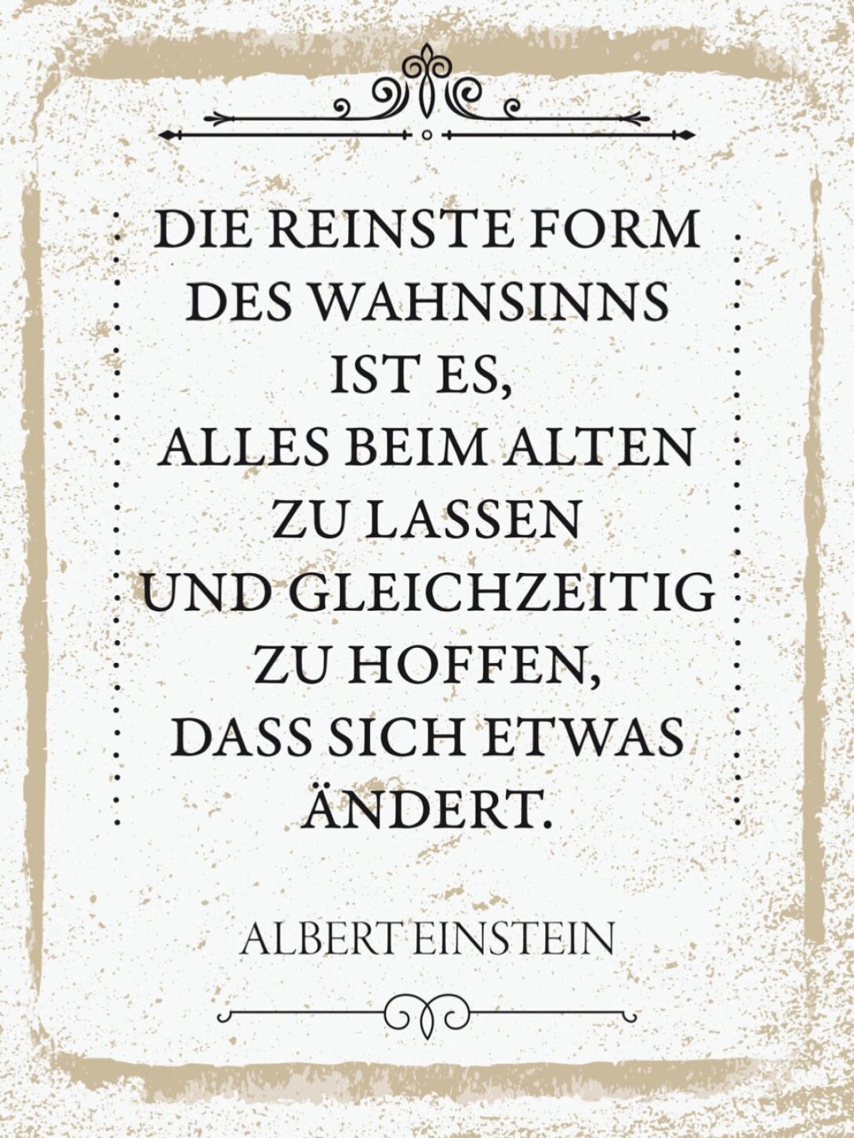 Schild Form Wahnsinn Alles Beim Alten Einstein 12x18 20x30 30x40 Blech/Holz