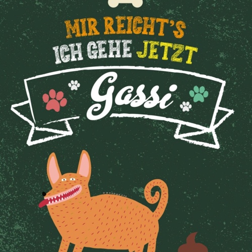 Schild Mir Reicht's Ich Gehe Jetzt Gassi Hund Tier 12x18 20x30 30x40 Blech/Holz