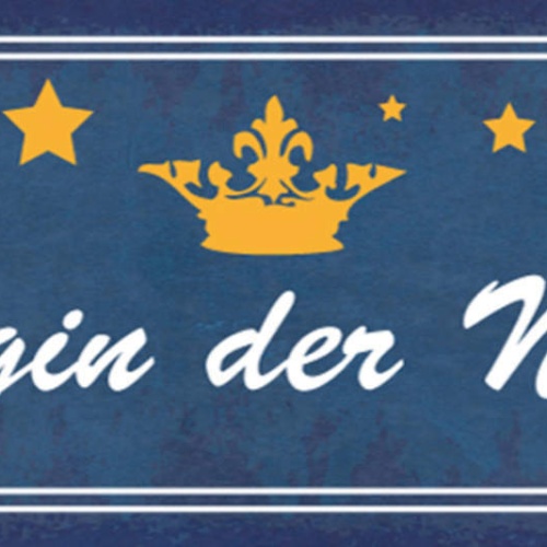 Schild Königin Der Nacht Schwärmer Party Girl Feiern Bar 27x10 Blech od.Holz