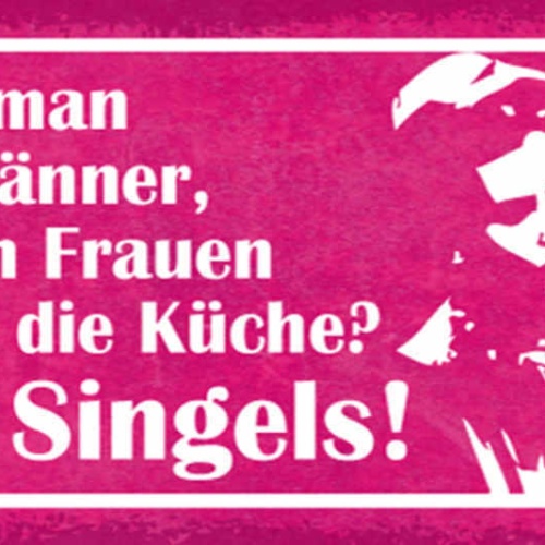 Schild Wie Nennt Man Nochmal Männer Die Glauben Frauen Gehören In Küche Singels