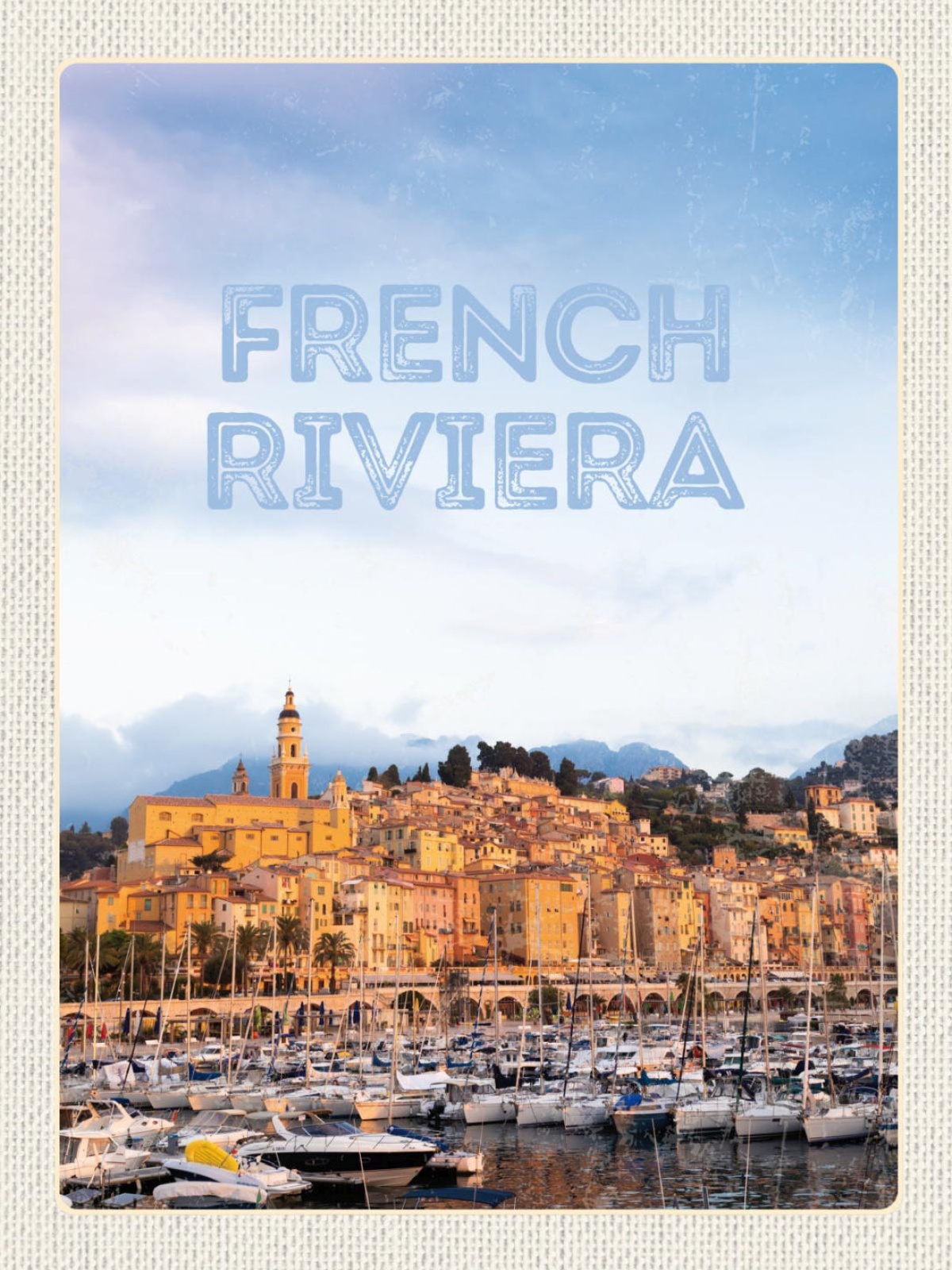 Schild French Rivera Côte d’Azur Frankreich Haus 12x18 20x30 30x40 Blech/Holz