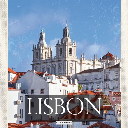Schild Lisbon Lissabon Portugal São Vicente de Fora 12x18 20x30 30x40 Blech/Holz