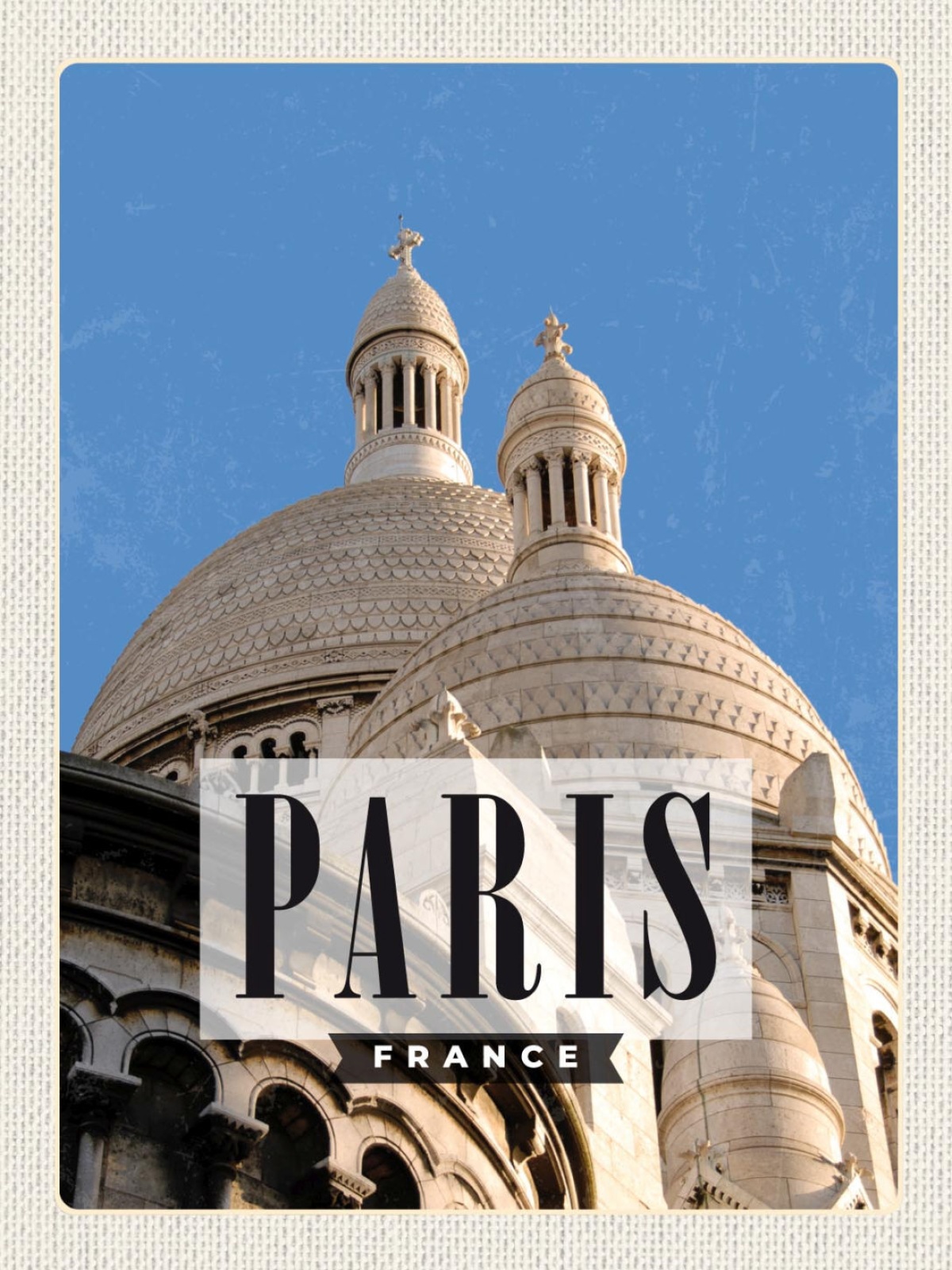 Schild Paris France Frankreich Sacré-Cœur 12x18 20x30 30x40 Blech od. Holz