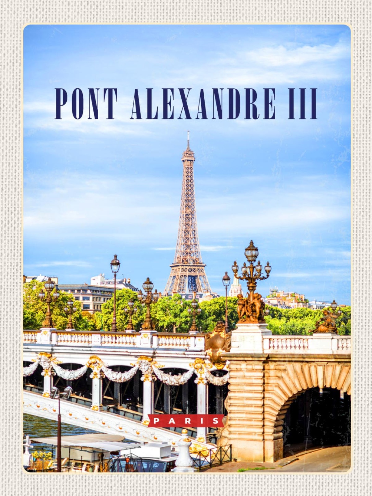 Schild Pont Alexandre III Paris Frankreich Brücke 12x18 20x30 30x40 Blech/Holz