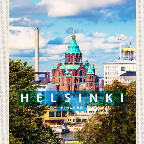 Schild Helsinki Finland Finnland Dom Kathedrale 12x18 20x30 30x40 Blech/Holz