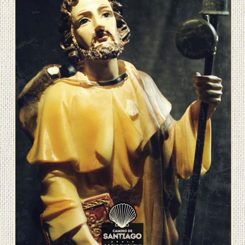 Schild Camino De Santiago Jakobsweg Jakobus Spain E 12x18 20x30 30x40 Blech/Holz