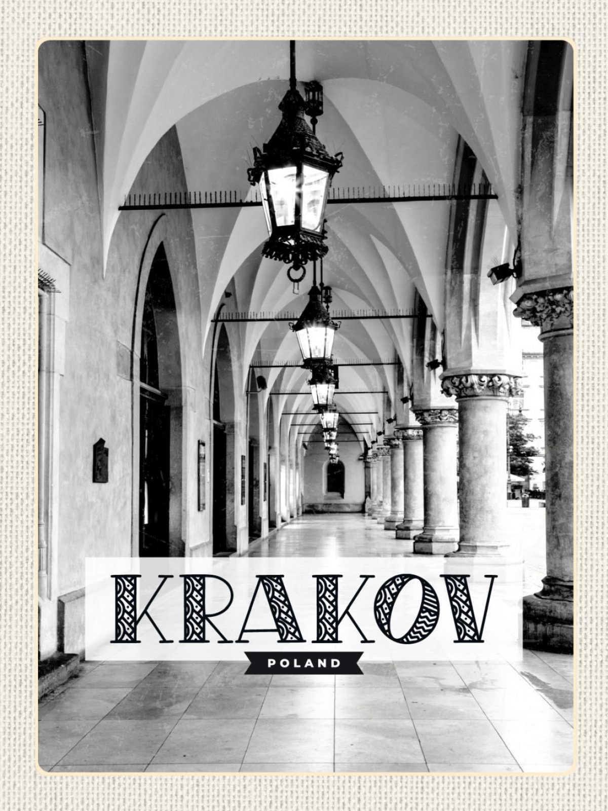 Schild Krakov Poland Krakau Polen Tuchhallen 12x18 20x30 30x40 Blech od. Holz