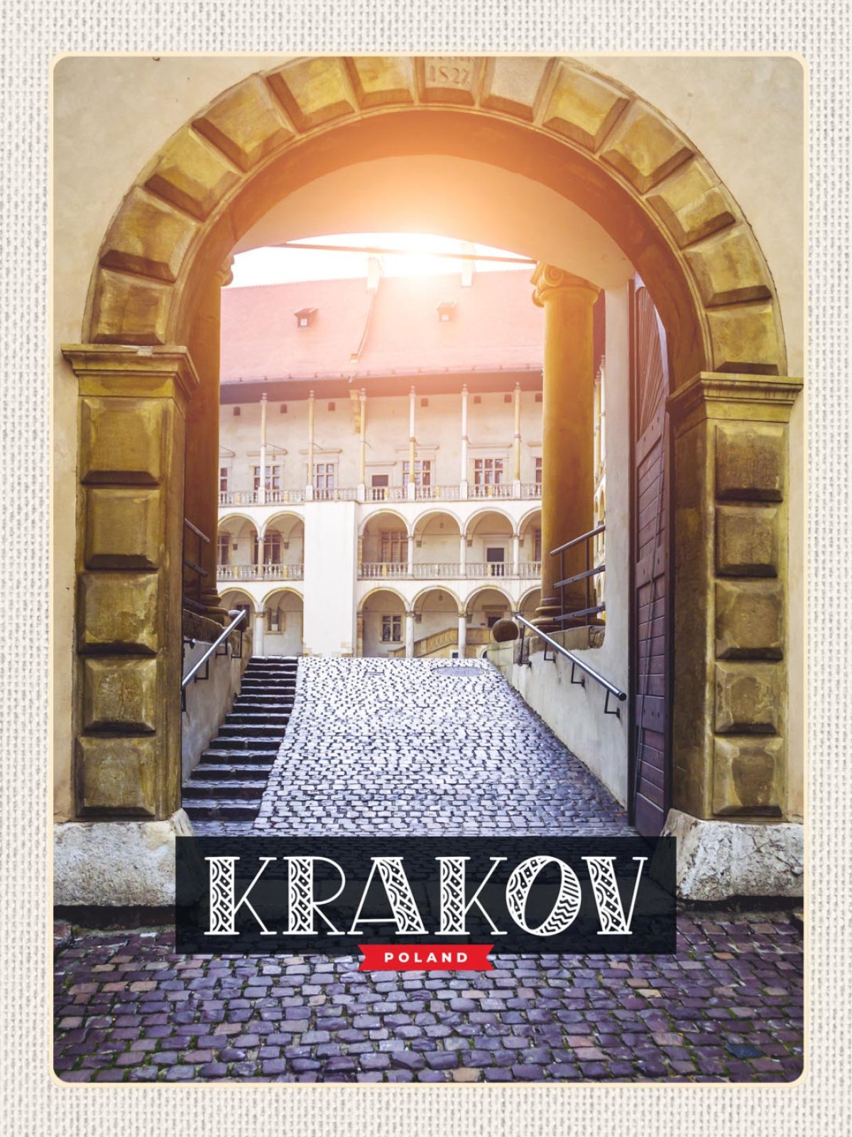 Schild Krakov Poland Krakau PL Wawel Burg Schloss 12x18 20x30 30x40 Blech/Holz