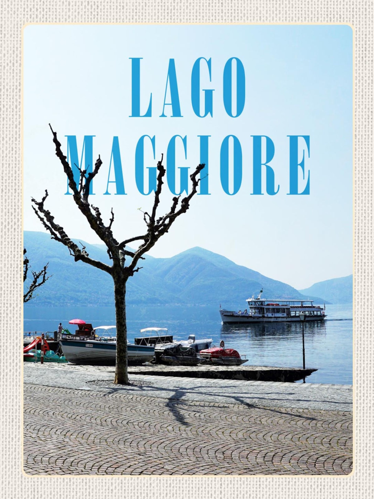 Schild Lago Maggiore See Italien Schweiz Schiff 12x18 20x30 30x40 Blech/Holz