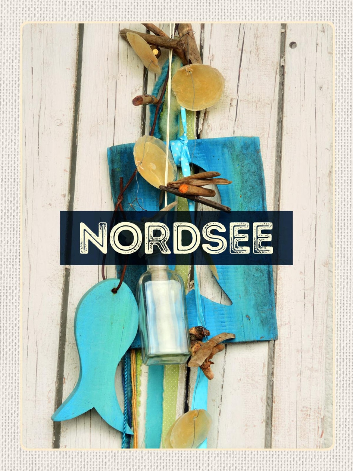 Schild Nordsee Küste Strand Dekoration  Meer D EU 12x18 20x30 30x40 Blech/Holz