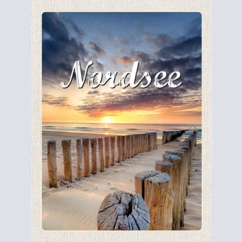 Schild Nordsee Küste Strand Pfosten Meer D EU 12x18 20x30 30x40 Blech/Holz