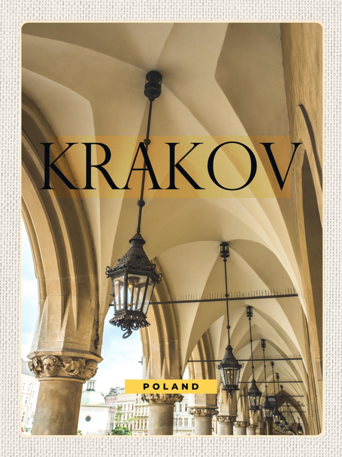 Schild Krakov Poland Krakau Polen Tuchhallen Stadt 12x18 20x30 30x40 Blech/Holz