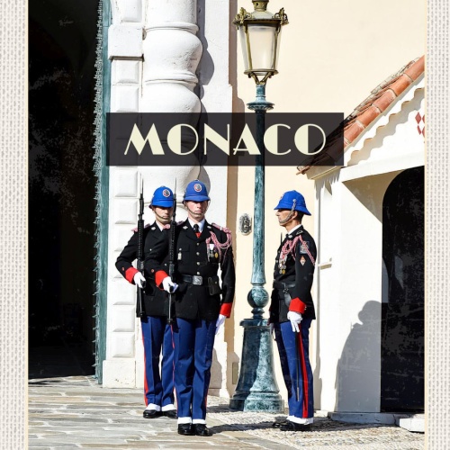 Schild Monaco Fürstentum Fũrstenpalast Wache 12x18 20x30 30x40 Blech/Holz