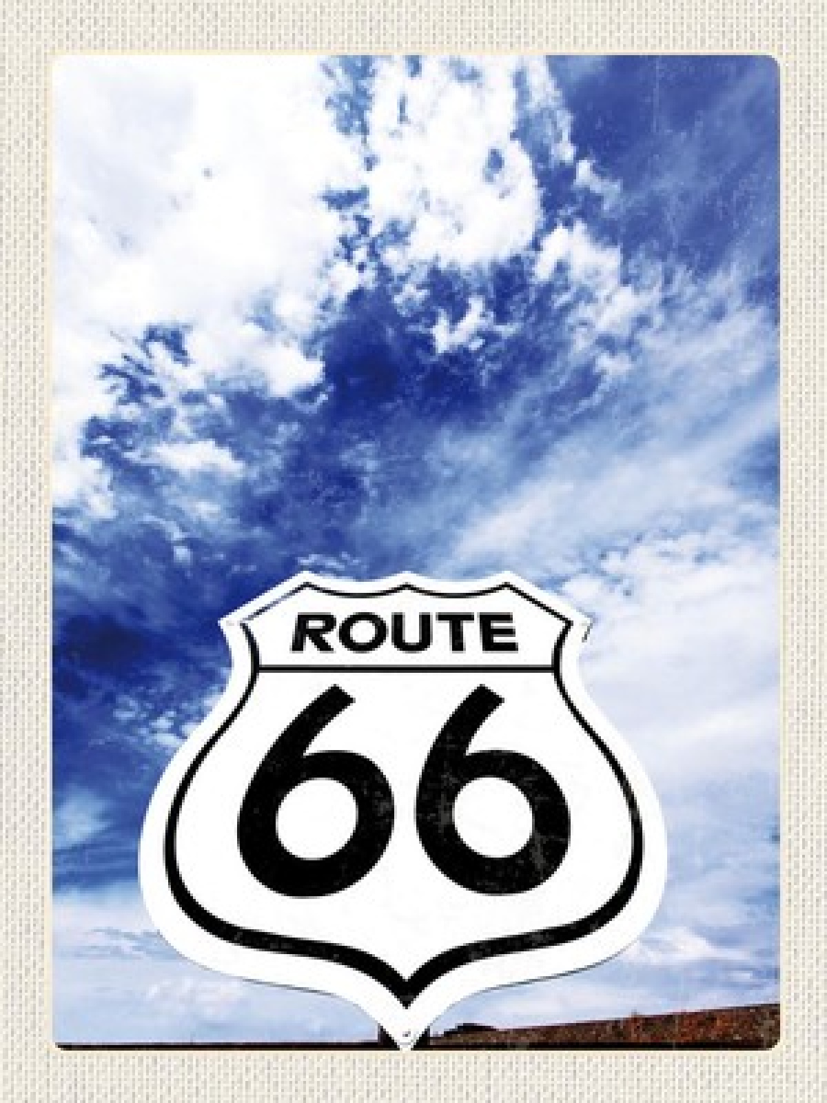 Schild Route 66 Himmel Fernstraße Highway USA 12x18 20x30 30x40 Blech/Holz