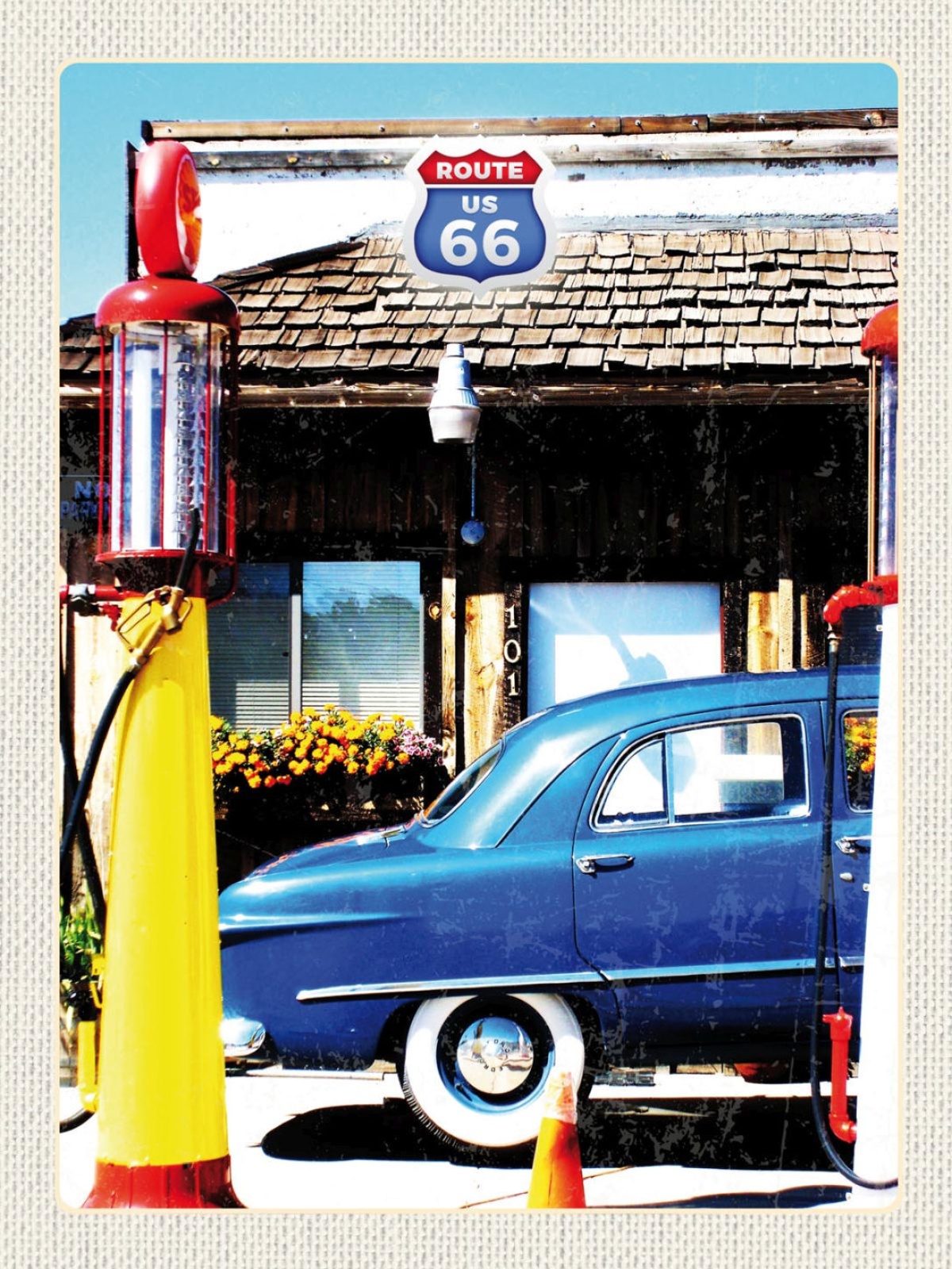 Schild Route 66 Tankstelle Fernstraße Highway USA 12x18 20x30 30x40 Blech/Holz
