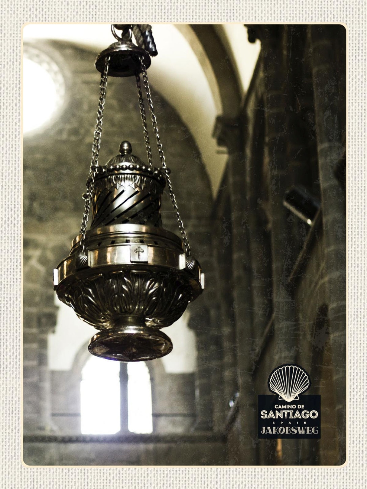 Schild Camino De Santiago Jakobsweg Laterne ESP 12x18 20x30 30x40 Blech/Holz