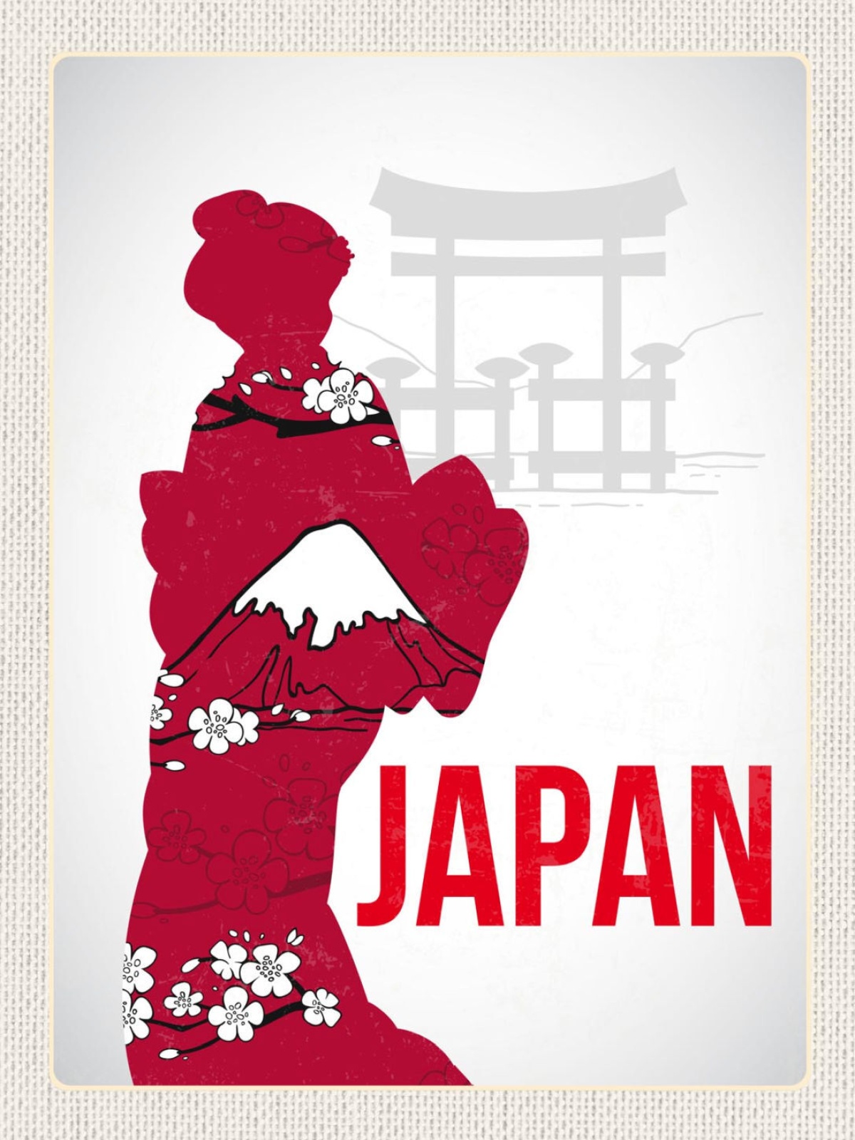 Schild Japan Geisha Marko Frau Torii Shinto Tor 12x18 20x30 30x40 Blech/Holz